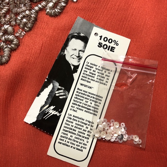 NWT Coral SILK Chiffon Blouse and SILK Satin matching camisole set - Picture 11 of 14